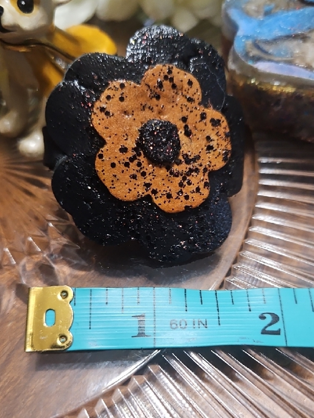 Hand Crafted Genuine Leather Flower Dog Collar Charm NEW - Picture 7 of 10